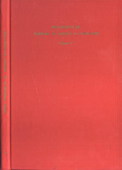 Proceedings of symposia in applied mathematics Vol. V - copertina