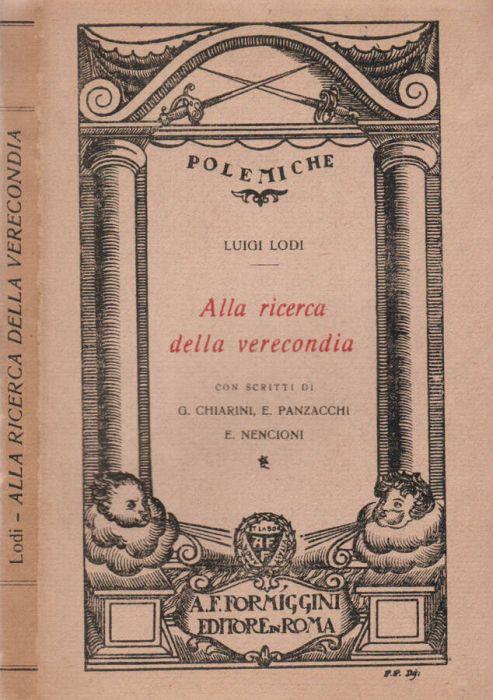 Alla ricerva della verecondia - Luigi Lodi - copertina
