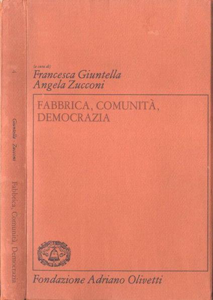 Fabbrica, comunità, democrazia di: Francesca Giuntella e Angela Zucconi - copertina