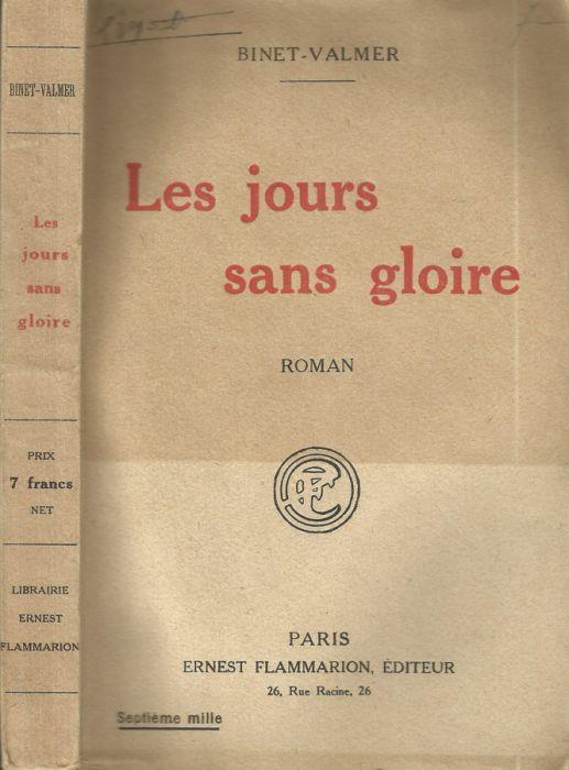 Les jours sans gloire - copertina