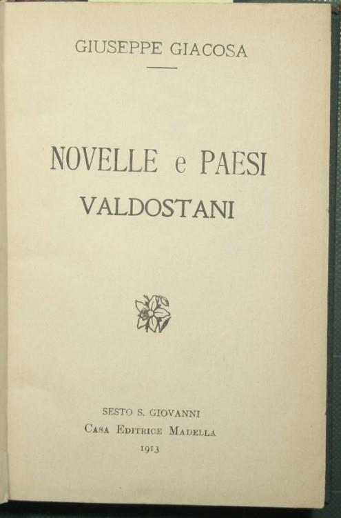 Novelle e paesi valdostani - Giuseppe Giacosa - copertina