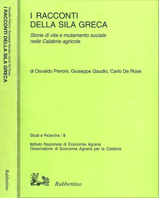 I racconti della Sila greca - Osvaldo Pieroni - copertina