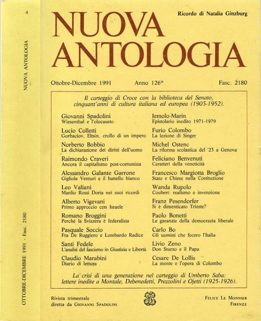 Nuova Antologia - copertina