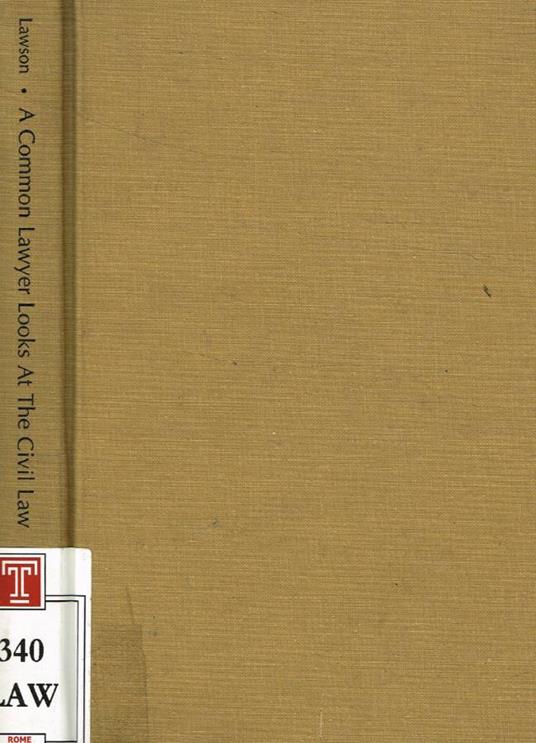 A common lawyer looks at the Civil Law - copertina