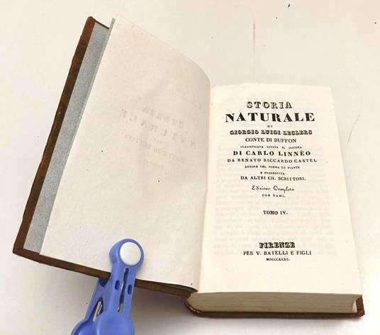 Storia Naturale 35 Volumi 2/41- Buffon- Batelli & Figli- 1831/1837- C-Blcg23 - Georges-Louis Buffon de Leclerc - copertina
