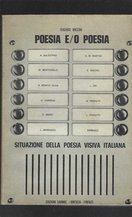 Poesia E /O Poesia Situazione Della Poesia Visiva Italiana - Eugenio Miccini - copertina