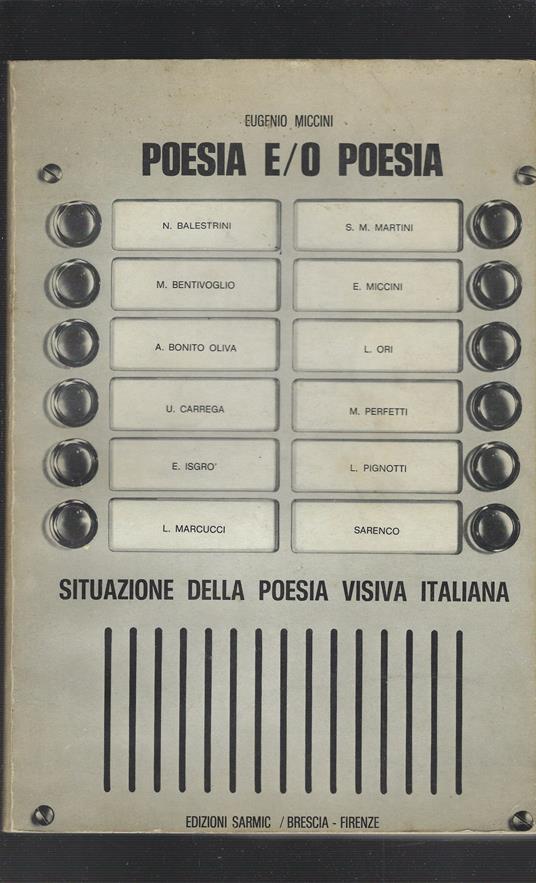 Poesia E /O Poesia Situazione Della Poesia Visiva Italiana - Eugenio Miccini - copertina