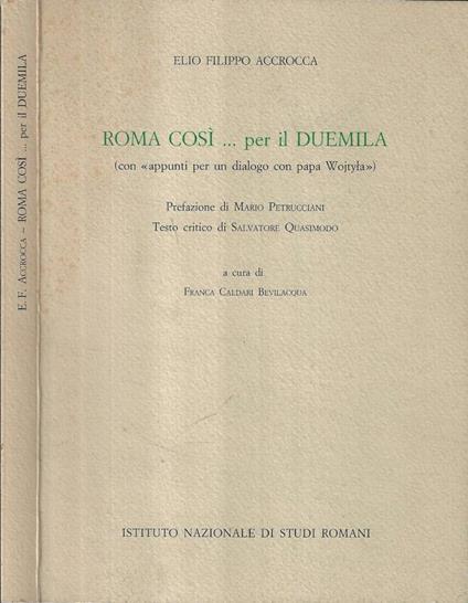Roma così… per il Duemila - Elio F. Accrocca - copertina