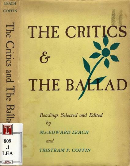The critics and the ballad - copertina
