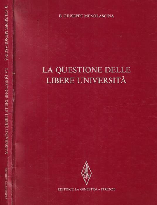 La questione delle libere università - copertina