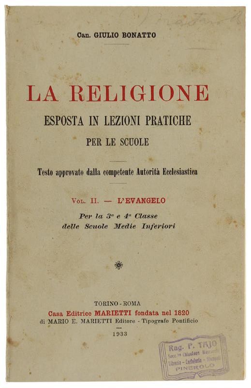 L' Evangelo. Volume 2° (3A - Giulio Bodratto - copertina