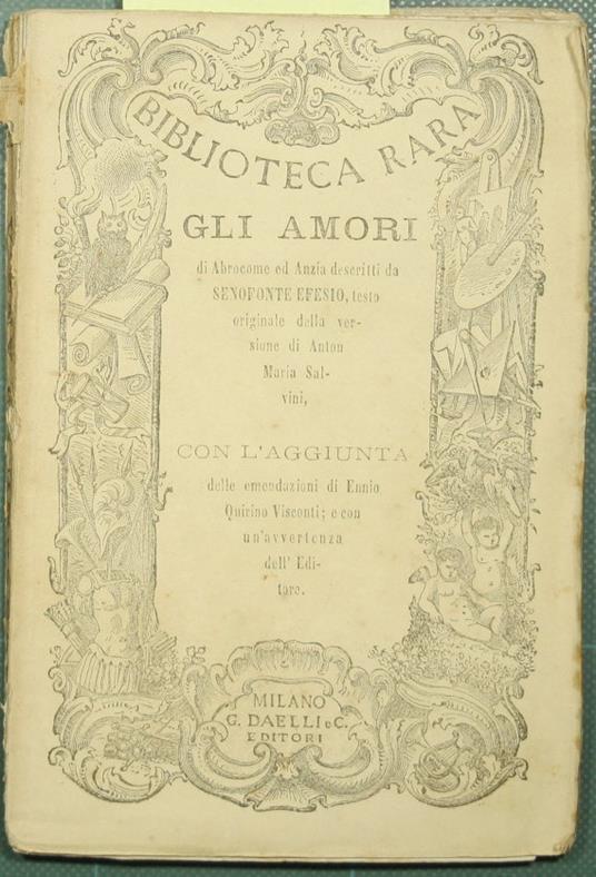 Degli amori di Abrocome ed Anzia - copertina