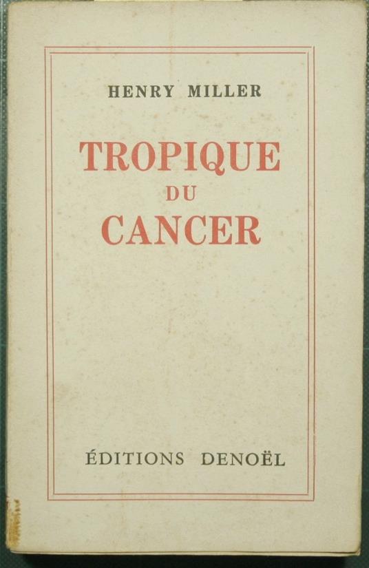 Tropique du cancer - Henry Miller - copertina