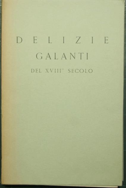Delizie galanti del XVIII secolo - copertina