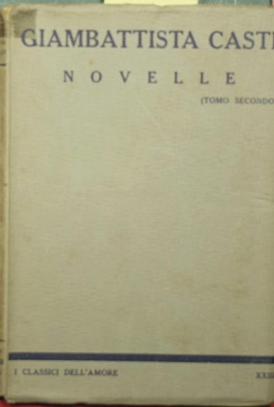 Novelle - Vol. II - Giambattista Cairo - copertina