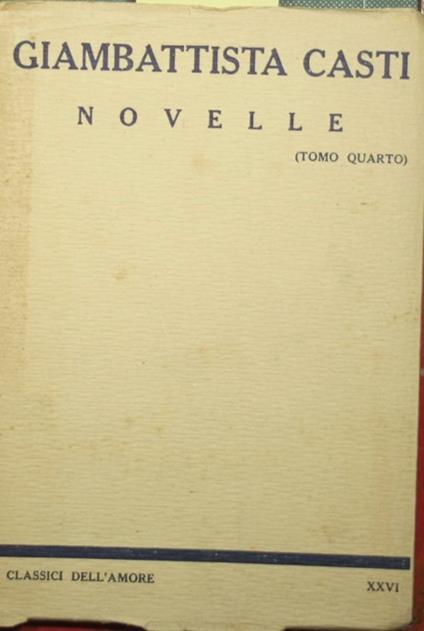 Novelle - Vol. IV - Giambattista Cairo - copertina