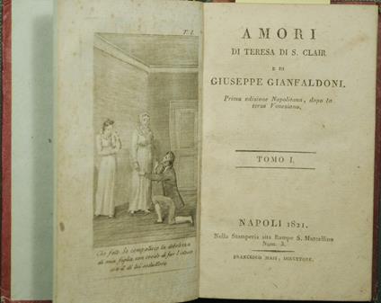 Amori di Teresa di S. Clair e di Giuseppe Gianfaldoni - Anonimo - copertina