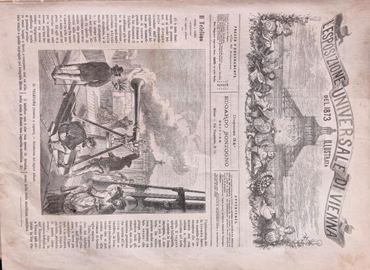 L' Esposizione Universale di Vienna del 1873 illustrata - Dispensa n.34 - copertina