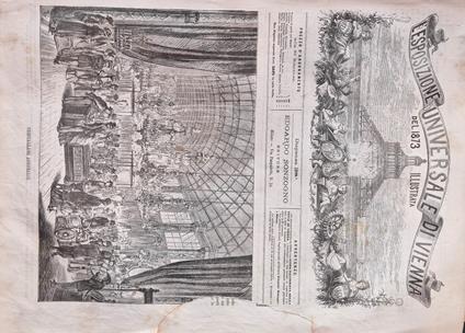 L' Esposizione Universale di Vienna del 1873 illustrata - Dispensa n.38 - copertina