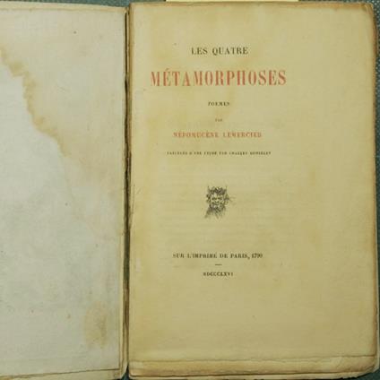 Les quatre metamorphoses - copertina