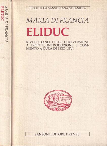 Eliduc - Maria Di Francia - copertina