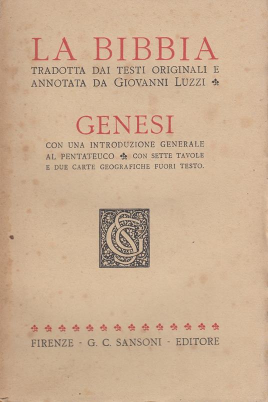 Genesi, con una introduzione generale al Pentateuco - copertina