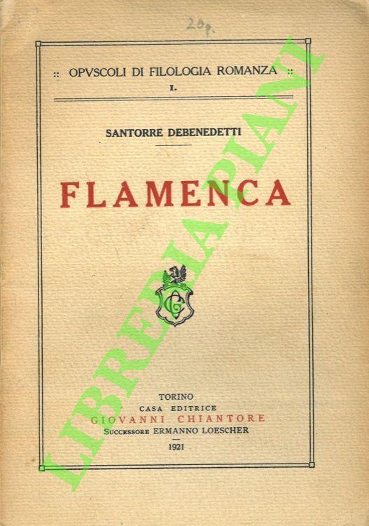 Flamenca - Santorre Debenedetti - copertina