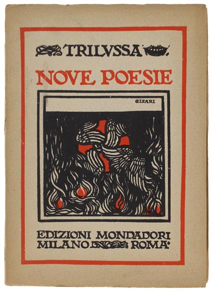 NOVE POESIE - Trilussa (Salustri C.A.) - Mondadori - 1922 - copertina
