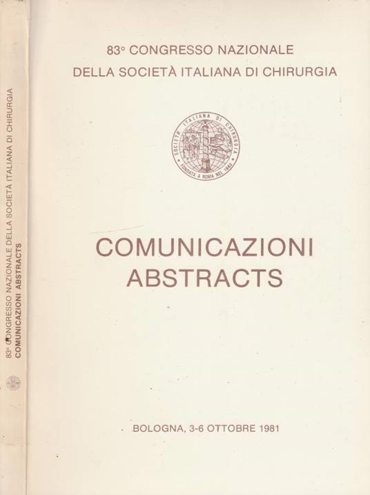 Comunicazioni abstracts - copertina