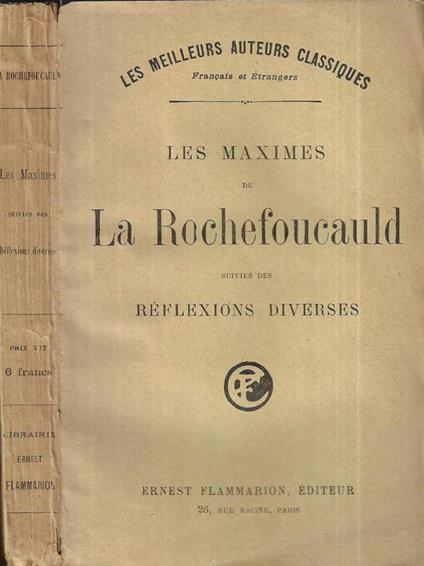 Les maximes de La Rochefoucauld - François de La Rochefoucauld - copertina