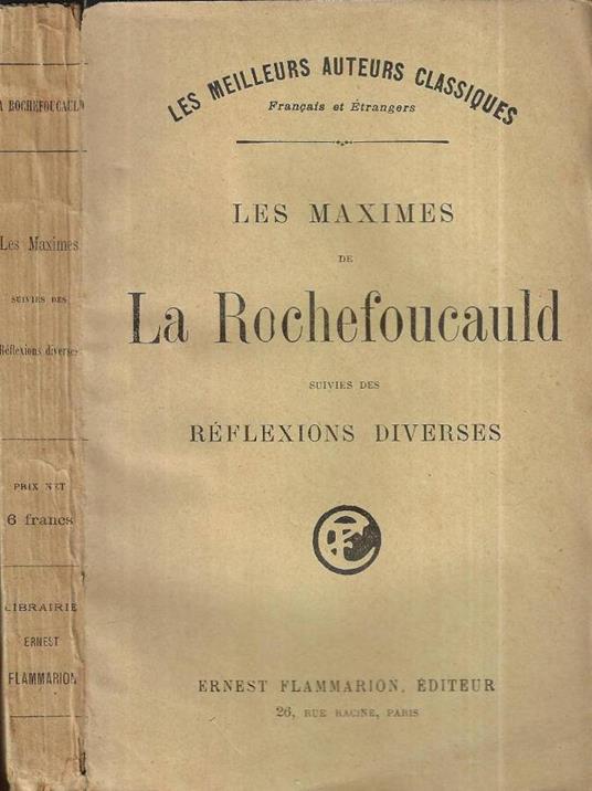 Les maximes de La Rochefoucauld - François de La Rochefoucauld - copertina