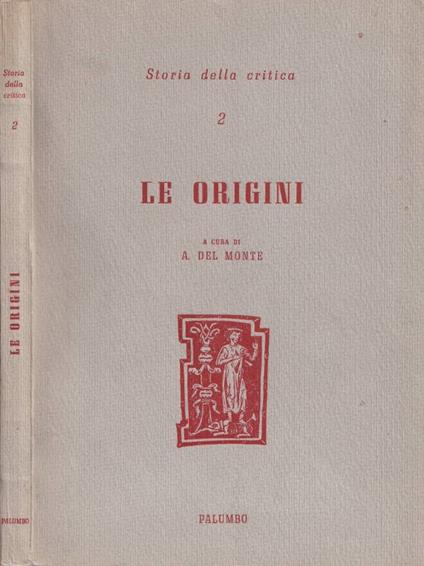 Le origini - Alberto Del Monte - copertina