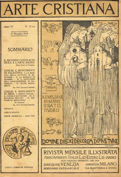 Arte cristiana anno VI, n.12, dicembre 1918 - copertina