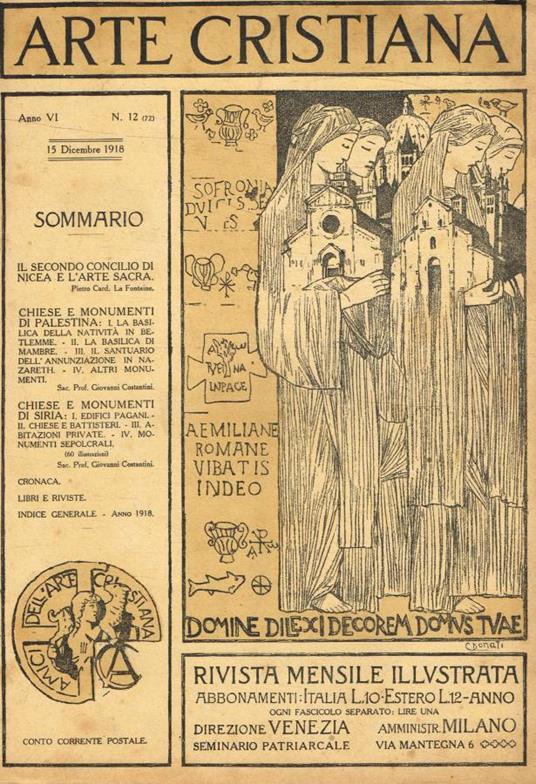 Arte cristiana anno VI, n.12, dicembre 1918 - copertina