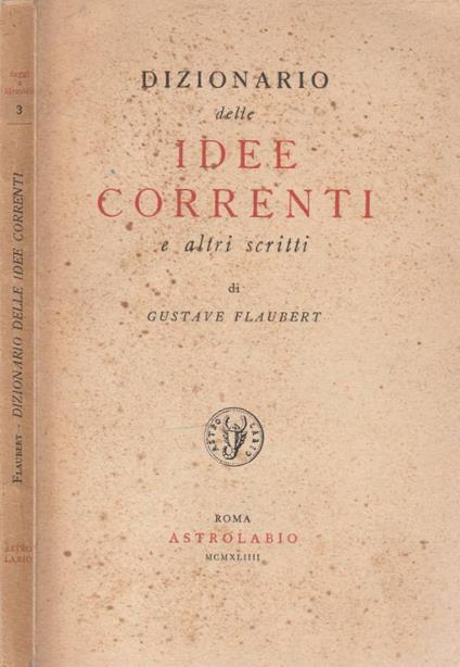 Dizionario delle idee correnti - Gustave Flaubert - copertina