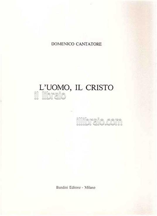 L' uomo, il Cristo - copertina