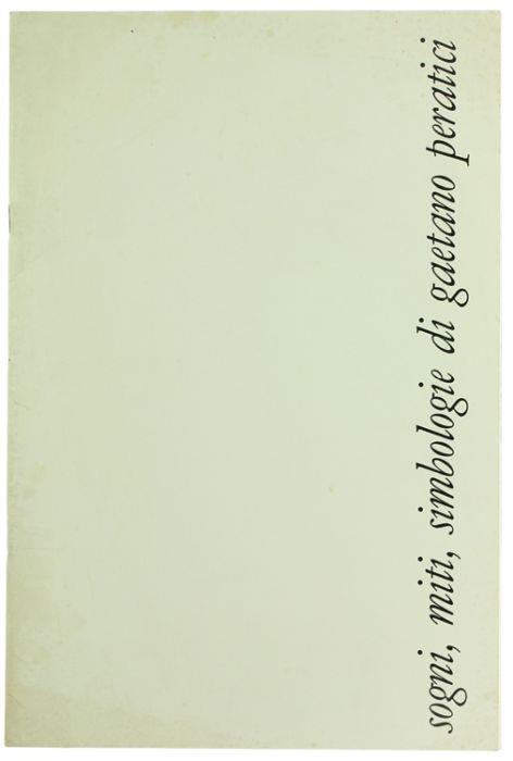 Sogni, Miti, Simbologie Di Gaetano Peratici - copertina