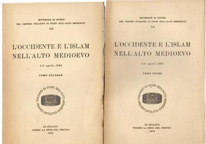 L' Occidente e l'Islam nell'Alto Medioevo - Vol. I e II - copertina