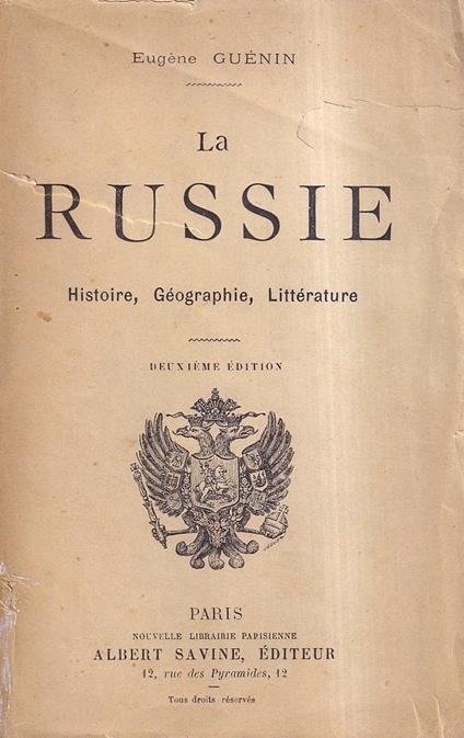 La Russie. Histoire, Géographie, Littérature - Eugènie Gènin - copertina