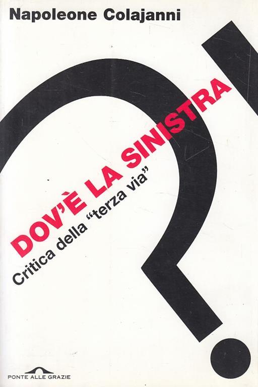 Dov'è la Sinistra. Critica della «Terza via» - Napoleone Colajanni - copertina