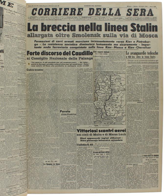 Corriere Della Sera. Primo Trimestre 1941 Completo
