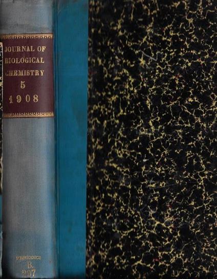 The journal of biological chemistry Vol. V 1908 - copertina