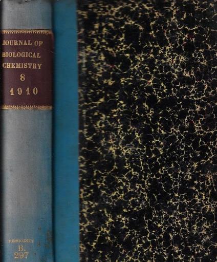 The journal of biological chemistry Vol. VIII 1910 - copertina
