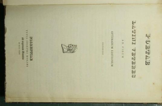 Poetae latini veteres ad fidem optimarum editionum expressi - copertina