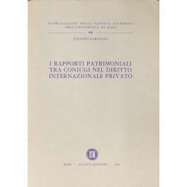 I rapporti patrimoniali tra coniugi nel diritto internazionale privato - Luciano Garofalo - copertina