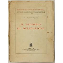 Il giudizio di delibazione - Riccardo Monaco - copertina