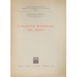 L' oggetto materiale del reato - Francesco Gianniti - copertina