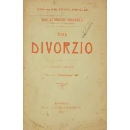 Sul divorzio - Napoleone Colajanni - copertina