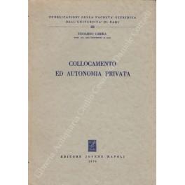 Collocamento ed autonomia privata - Edoardo Ghera - copertina