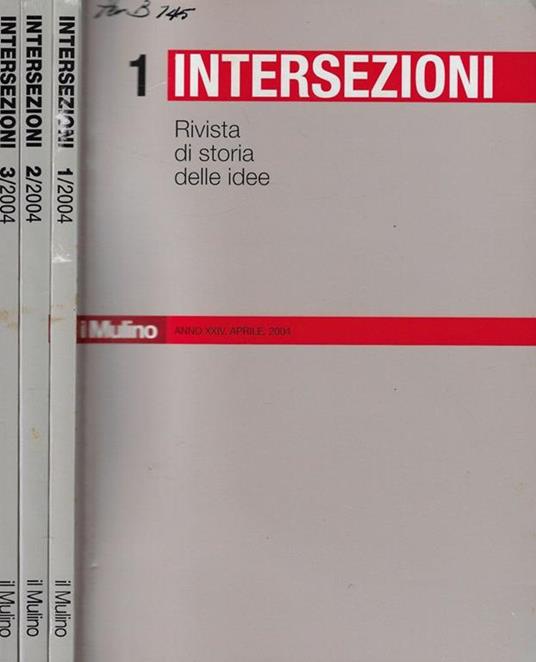 Intersezioni. Rivista di storia delle idee Anno 2004 - copertina